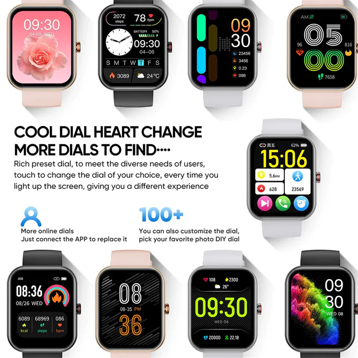 1.91INCH FITNESS TRACKER WATERPROOF SMARTWATCH