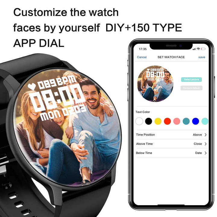 24H HEART RATE MONITOR SPORT SMART WATCH